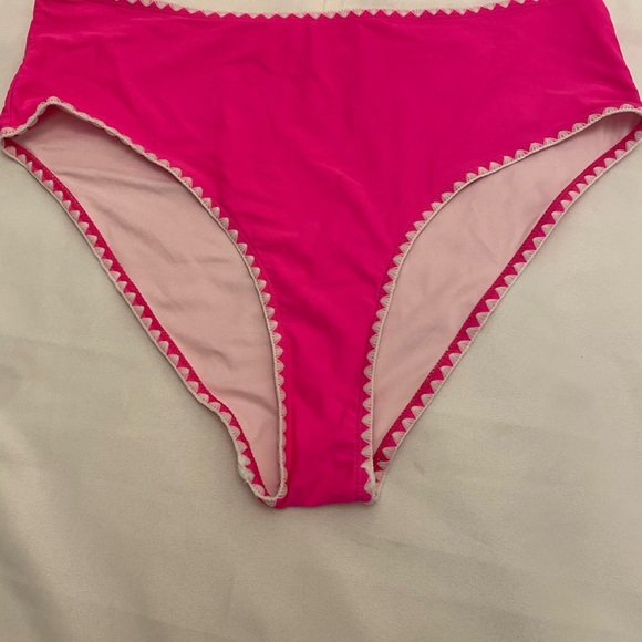 Beachsissi Women Cute White Trim Bathing Suit Swimwear Round Neck Tankini SizeXL - Picture 11 of 11